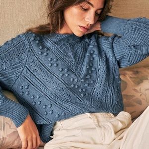 SÉZANE Solal Wool-Blend Knit Jumper - Antique Blue